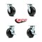 Service Caster 6 Inch Phenolic Swivel Caster Set with Roller Bearings 2 Brakes SCC-30CS620-PHR-2-TLB-2 - alternate 6